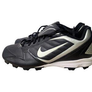 Nike Mens Power Channel Baseball Cleats Black Silver Size 8